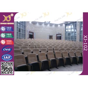 Simple design folding plastic auditorium chairs with writing tablet on chair