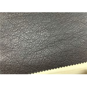 Buy cheap PU Coated Faux Leatherette Fabric , Dark Brown Synthetic Leather Fabric from wholesalers