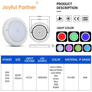 Buy cheap Joyful Pool Lights 12v AC Upgrade SMD Chip RGB Color IP68 All PC One Set Design For Concret Pool from wholesalers