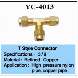 Mist Water Feature Fittings 1/4" Brass T Connector