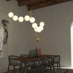 Buy cheap 1.3M Modern Pendant Light Milk White Gold Bronze LED Chandelier from wholesalers