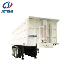 Buy cheap Self unloading rear tipper semi trailer with 2 axles and rigid suspension in U shape from wholesalers