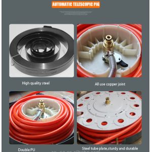 AA4C Automatic Retractable Flexible Hose Reel PU Mesh Air Hose Reel Electric