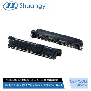 China SAS 68Pin Female SMT Gold Plated 30u’’ Wire to Board Connector with PCB – High-Speed Server Storage Data Transmission Connector on sale