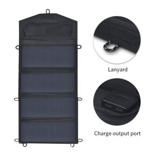 28W 6V/4.66A Travel Waterproof Charge Low Power Solar Panel Outdoor Foldable