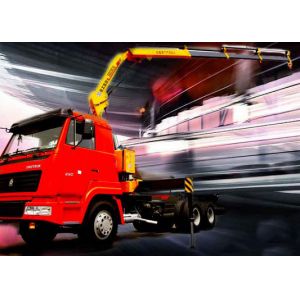 China Effective 5T Knuckle Boom Truck Mounted Crane Lifting For Landscape Jobs on sale
