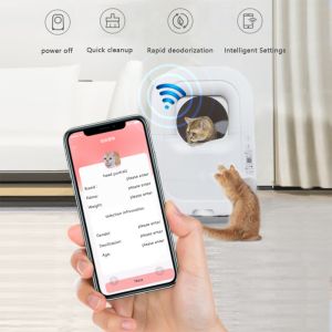 Self Cleaning Cat Litter Box With Hidden Drawer And Wifi Connectivity