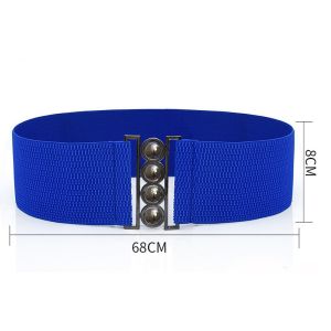 Four Ring White Dress Belt Womens 60cm Invisible Buckleless Belt