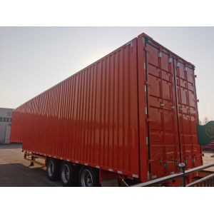 Enclosed 3 Axle Box Cargo Trailer 80 Ton High Load Capacity High Capacity