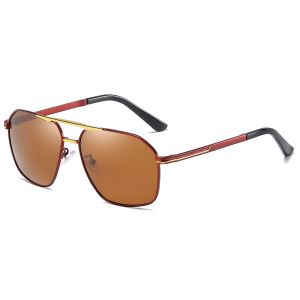 Buy cheap Men Polarized HD Drive Retro Pilot Sunglasses Anti Glare Goggles Ultralight Frame from wholesalers
