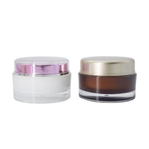 Buy cheap Leak Proof 100g Acrylic Cream Jar With Round Screw Cover from wholesalers