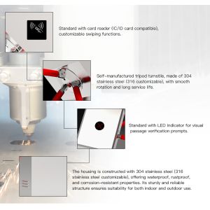 Buy cheap 304 Stainless Steel Tripod Turnstile Gate with Long Service Life and High Reliability for Access Control from wholesalers