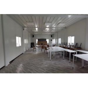 Buy cheap Flat Pack Office Container Two Storey Shipping Container Office With Glass Curtain For Temporary Construction Site from wholesalers