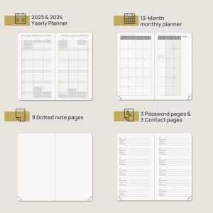 Easy Track Corner POPRUN Custom Diary Planner , 2023 Pocket Size Weekly Planner