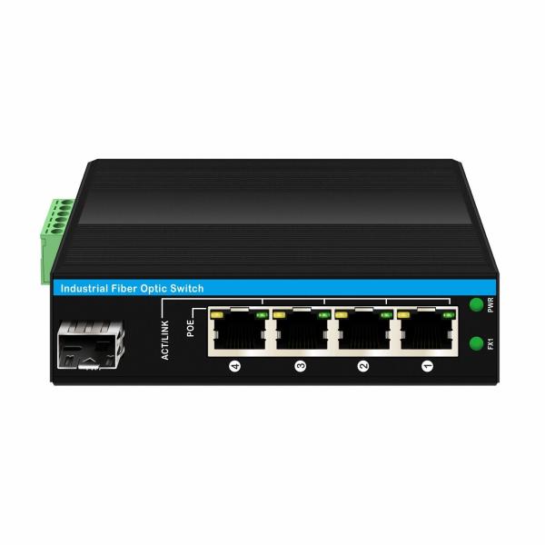 Buy cheap 5 Port Industrial Poe Network Switch DC12/24/48V Input 1SFP+4RJ45 Gigabit Ethernet Switch from wholesalers