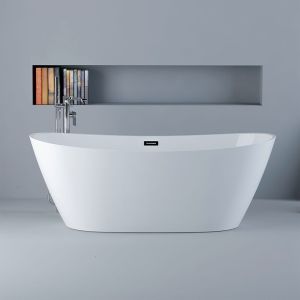 Buy cheap Modern Acrylic Freestanding Bathtub Oval Shape Fresh High Glossy from wholesalers
