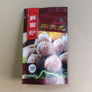 Buy cheap Custom Stand Up Foil Meatball Pouches with Clear Front Resealable for Frozen Meals Food Service 500g 1kg Tailored Sizes Design from wholesalers