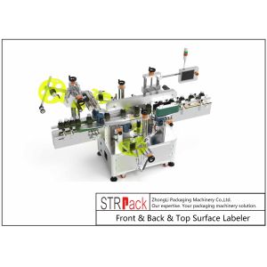 Buy cheap Front Back Top Surface Bottle Labeling Machine Servo system Driving from wholesalers