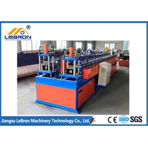 Buy cheap Red color 2018 new type PLC control automatic door frame roll forming machine high precision and smooth made in China from wholesalers