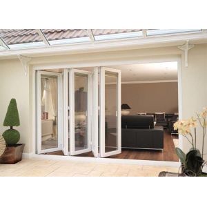 Buy cheap Fire Proof Aluminium Bifold Patio Doors , Residential Folding Doors With Louver Inside from wholesalers