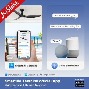 Buy cheap White/Black Modern LED Ceiling Fan With Dimmable Light Remote Control DC Motor from wholesalers