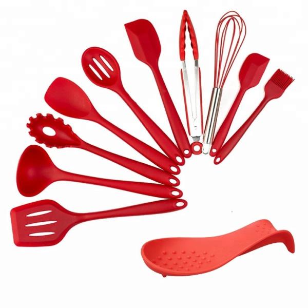Quality Eco - Friendly Silicone Kitchen Set , Silicone Cooking Utensil Set Durable for sale