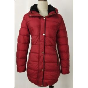 Buy cheap Washable Womens Long Padded Jacket With Fur Hood Thermal Tested from wholesalers