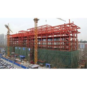 H Shape Beam & Column Prefabraicted Garage Steel Frame For Office / Industrial