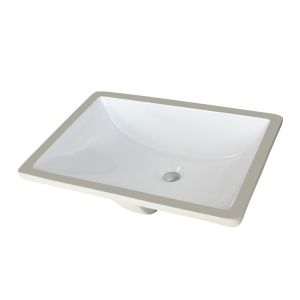 Buy cheap Ada Compliant Undermount Bathroom Sink Rectangle Soft Curve Inside Ceramic from wholesalers