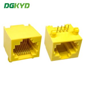 Buy cheap RJ45 horizontal interface without light or shielding, yellow network socket DGKYD561188IWB1DY1027 from wholesalers