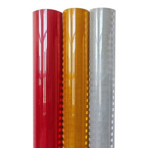 Buy cheap Micro Prismatic Retro Metalized Gold Reflective Vinyl Film Self Adhesive from wholesalers