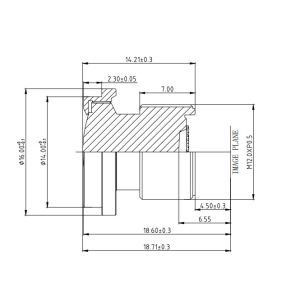4.8 Mm EFL Camera Monitor System Lens With Sensor Size OX03F10 1920*1536 FBL/FFL