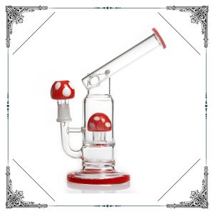 Buy cheap America Red Glass Oil Rig Bong With Mushroom Percolator Hookah Rock Water Bubbler from wholesalers