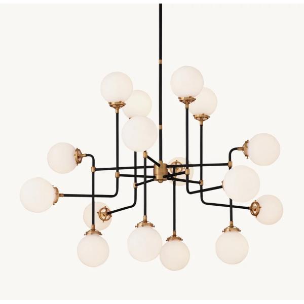Nickel Finish Classic Brass Chandelier with E27 Bulb Compatibility and Elegant