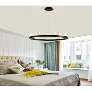 Buy cheap Modern 100cm Circular Ring Chandelier Indoor Gold Iron / Copper / Crystal Chandelier from wholesalers