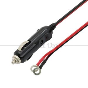 15A High Current DC Power Cigarette Plug to O Round Shape Terminal Cable for Car