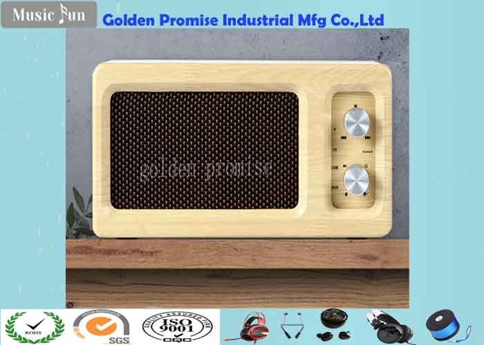 Buy cheap 8W*2 Dual Horn Walnut Wood Grain Bluetooth Speaker With Full Frequency from wholesalers