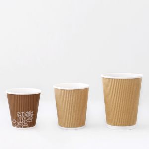 Buy cheap Customization Ripple Wall Paper Cup 10oz Hot Drinking 90mm  Paper Cold Drink from wholesalers