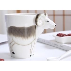 Buy cheap Three Dimensional Cattle 15 Ounce Painting Ceramic Mugs from wholesalers