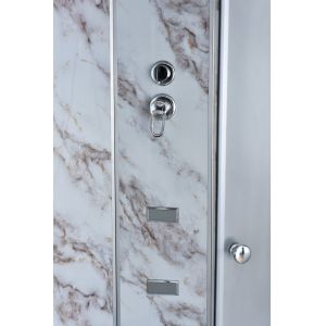 Buy cheap Bathroom White Quadrant Shower Enclosure Aluminum Frame from wholesalers