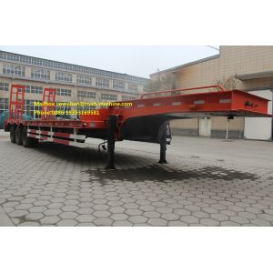 Buy cheap 12M Length 3 Axles Lowboy Gooseneck Trailers With 2 / 3 Inch Bolted Type Kingpin from wholesalers