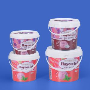 Buy cheap Logo Printing Food Grade White Plastic Buckets and Customizable from wholesalers