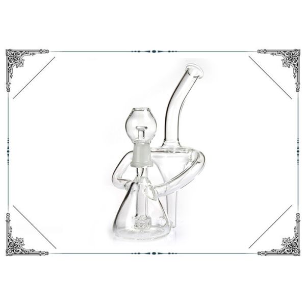 Quality Recycler Dab Oil Rigs Matrix Perc Glass Water Pipes Bong Smoking Hand Blown for sale