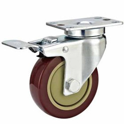 Buy cheap Total brake PU Caster from wholesalers