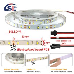 8mm10mm 60leds 6500K White Electroplate SMD2835 Led Strip Light for Indoor