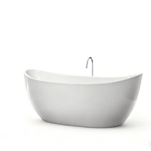 Buy cheap 1500x750x720mm Customizable Size Acrylic Free Standing Bathtub with Seamless Bonding and Fiberglass Reinforcement from wholesalers