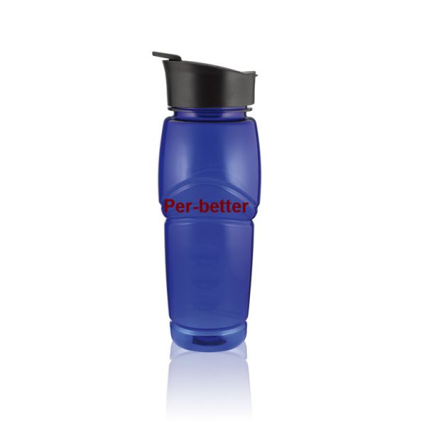 blue color 600ml water bottle with smooth lid