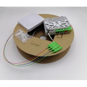 Buy cheap 4 FO Pre-Terminated Outlet Kit (PTO) G657A2 Drop Cable With Shuttered SC/LC Adapter from wholesalers