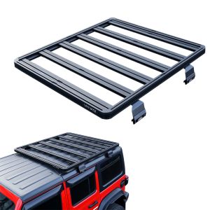 Buy cheap 2000*1425*55mm Black Aluminum Alloy Roof Rack for Wrangler Long-Lasting Performance from wholesalers