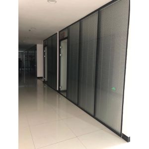 Buy cheap Double Glazed Glass Panel Partition Acoustic Office With Intermediate Blinds from wholesalers